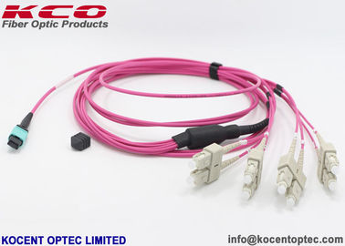 16 Core MPO Patch Cable LC FC ST SC Optical Fiber Connector For Data Center