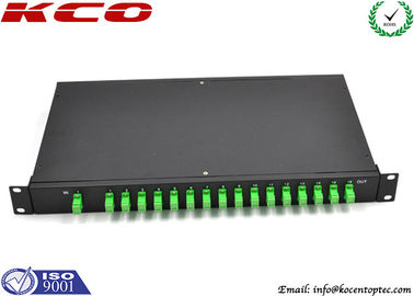 1x32 SC/APC Connector 1U Rack Mount PLC Splitter Fiber Optic PLC Splitter for FTTH PON Networks
