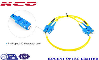 Single Mode Duplex SC/UPC Fiber Optic Patch Cord with 2.0mm Diameter and PVC LSZH Cover