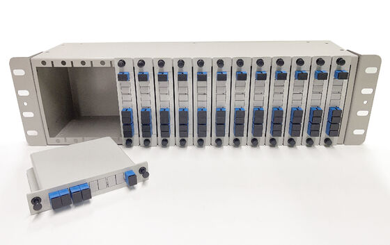 1x2 SC/APC PLC Fiber Optic Splitter Patch Panel 19 Inch Rack-mount PLC Splitter for ODF