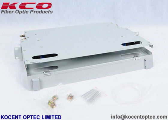 1U 12 Core Fiber Optic Terminal Box for 19'' Distribution Frame with Steel Material