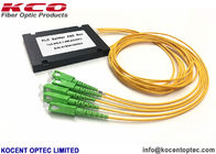 Small Size 1x4 Fiber Optical Splitter Modular SC APC Connector 2.0mm High Reliability