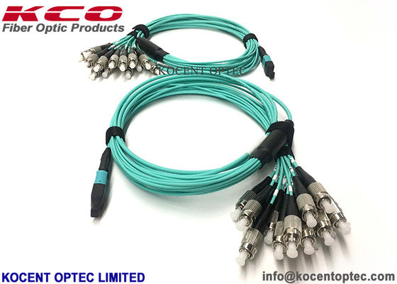 16 Cores OM3-150 LSZH MPO MTP Patch Cord for 5G Bank Data Center