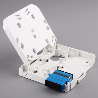 Wallmount 2 Cores SC Duplex Fiber Optic Terminal Box for FTTH Indoor IP55 Applications