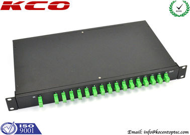 1x32 SC/APC Connector 1U Rack Mount PLC Splitter Fiber Optic PLC Splitter for FTTH PON Networks