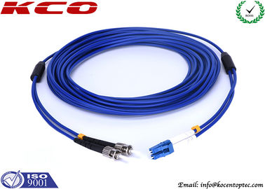 Anti Rodent Armored Fiber Optic Patch Cord Single Mode , ST To LC Armored Fiber Patch Cable