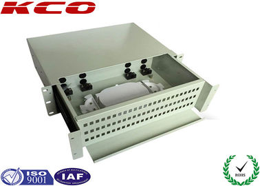 Стальной пульт временных соединительных кабелей 2У оптического волокна держателя шкафа терминальной коробки оптического волокна с переходниками ЛК