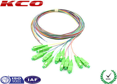 SC Fiber Optic Pigtail UPC APC 12 Colors Bundle Cable 12pcs 1.5m for Patch Panel