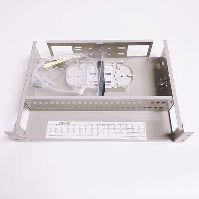 Дуплекс SC симплексный LC портов коробки 19inch 2U 48 пульта временных соединительных кабелей волокна FTTH