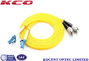Single Mode Duplex LC/UPC-FC/UPC Fiber Optic Patch Cord with 3.0mm PVC LSZH and Low Insertion Loss
