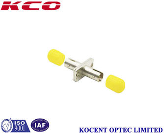 0.10dB Repeatability ST Oblong Metallic Fiber Optic Adapter with Ceramic Sleeves and Dust Cap