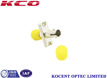 0.10dB Repeatability ST Oblong Metallic Fiber Optic Adapter with Ceramic Sleeves and Dust Cap