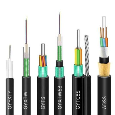 12 Cores Uni-tube Light-armored GYXTW Outdoor Fiber Optic Cable for Aerial Deployment with Multimode OM2 50/125