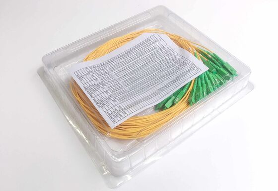 1x8 Fiber Optic Splitter PLC Splitter with SC/APC Connector and G657A1 Fiber for FTTH Networks