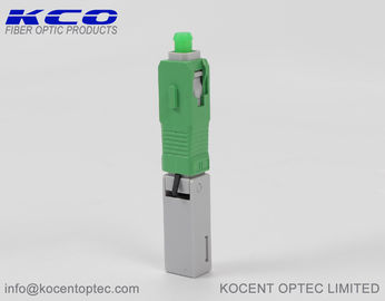 Telecom Field Installable Fiber Optic Fast Connector with 0.3dB Insertion Loss 55dB Return Loss and 3D Pass SC/APC Green