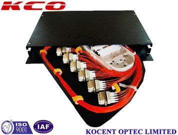 1U 24 Port Rotating Splice ODF Distribution Fiber Optic Termination Box Rackmount Patch Panel