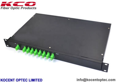 1*8 PLC Optical Fiber Splitter 1x8 SC/APC Patch Panel Rackmount Splitter