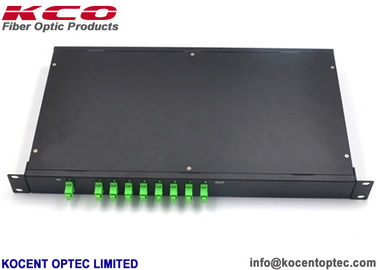 1*8 PLC Optical Fiber Splitter 1x8 SC/APC Patch Panel Rackmount Splitter