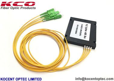 Small Size 1x4 Fiber Optical Splitter Modular SC APC Connector 2.0mm High Reliability