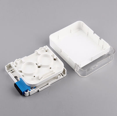 Wallmount 2 Cores SC Duplex Fiber Optic Terminal Box for FTTH Indoor IP55 Applications